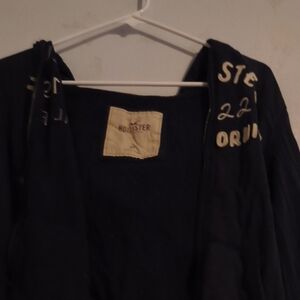 Hollister Women's Dark Blue Bomber Jacket